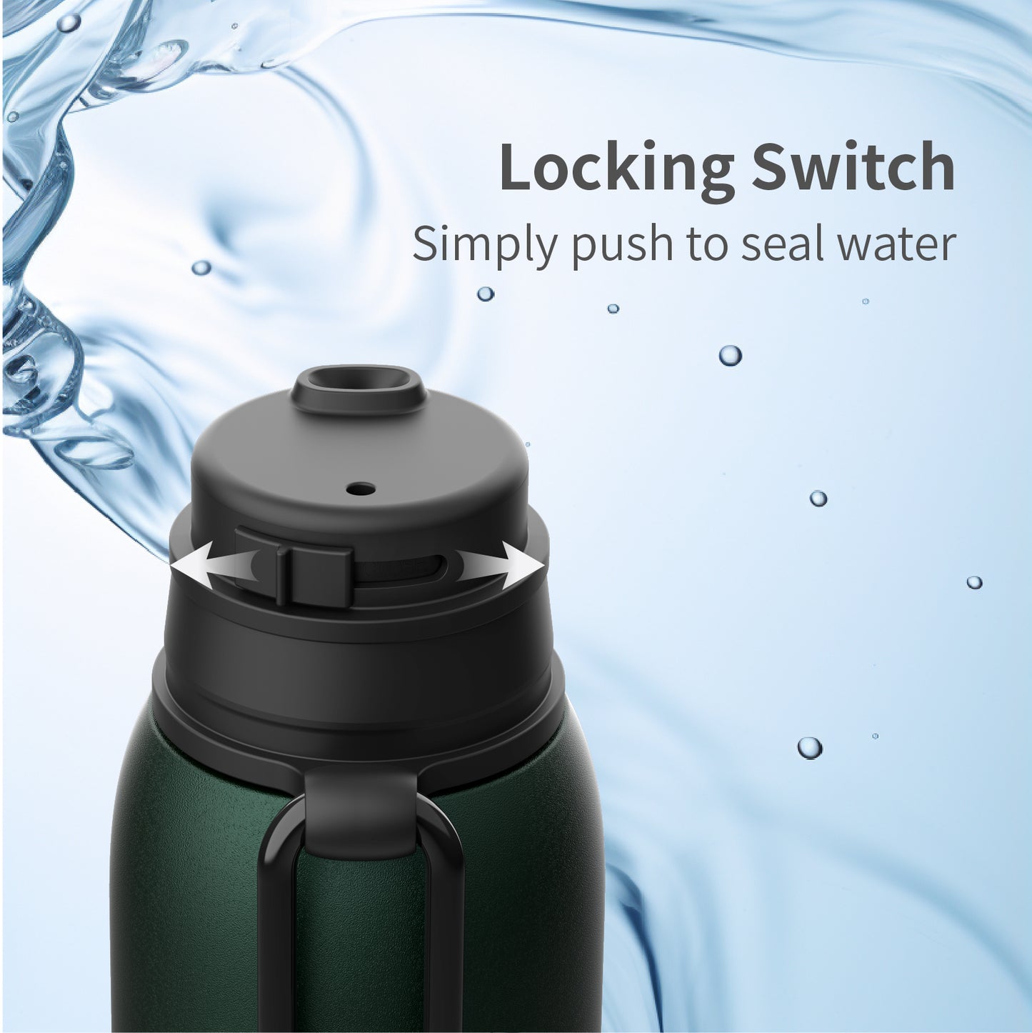Stainless steel - Premium water bottle with 4 premium filters - 740 ML